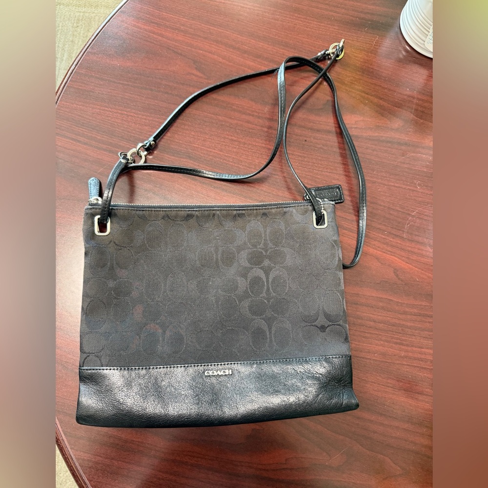 Coach Fabric and Leather Cross Body
